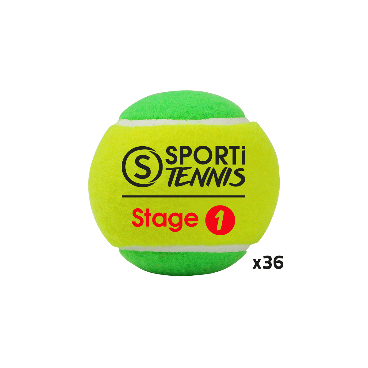 Sachet de 36 balles de tennis - stage 1