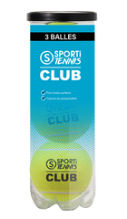 Tube de 3 balles de tennis club