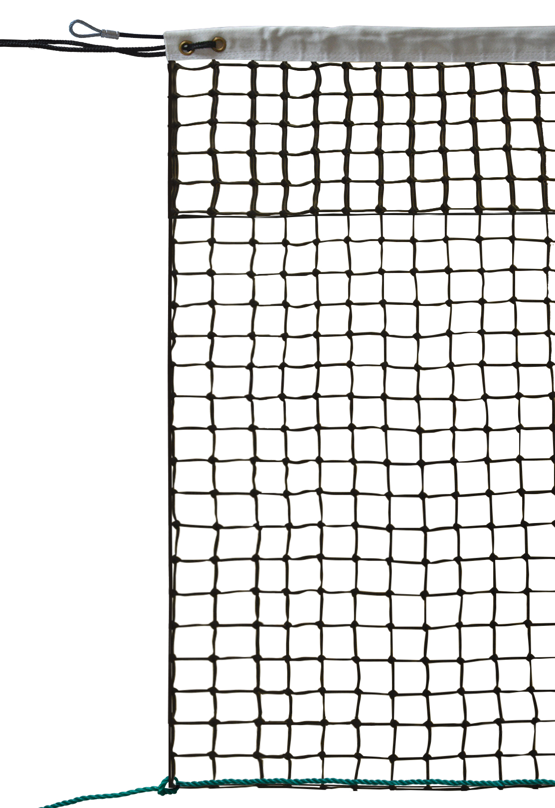 Filet tennis PE tressé 3mm maille 45 - doublé sur 6 rangs (l'unité)