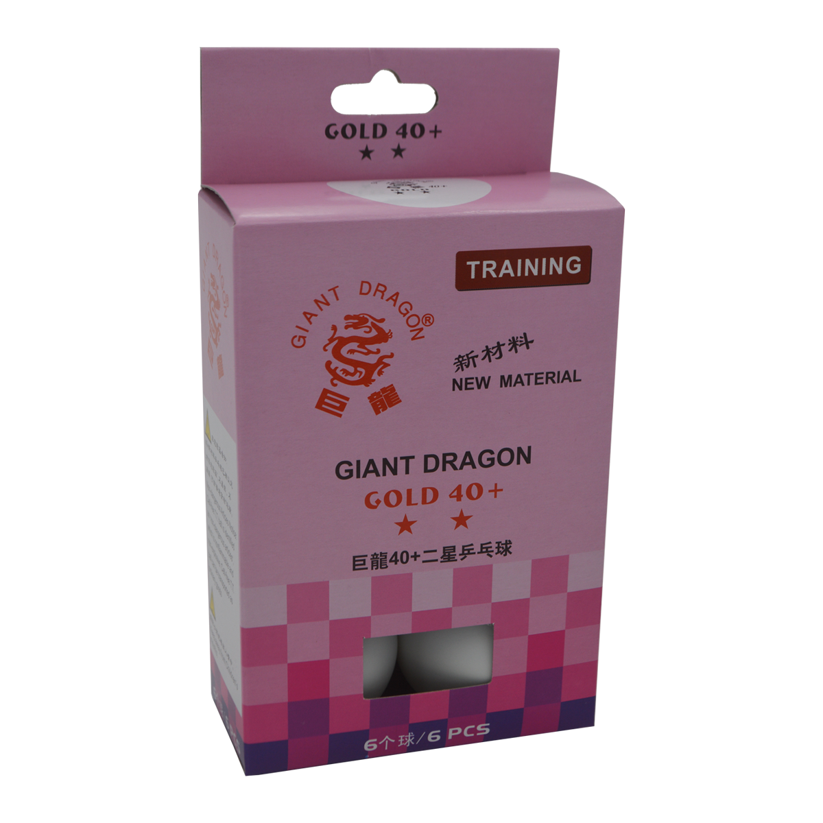 Boite de 6 balles de tennis de table blanches