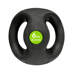 Médecine ball avec double poignées - 6kg