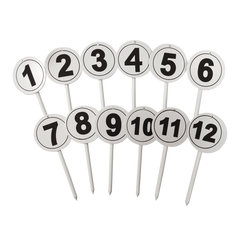 Lot de 12 fiches de marquage rondes