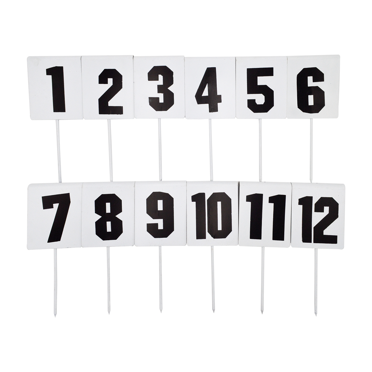 Lot de 12 fiches de marquage rectangulaires