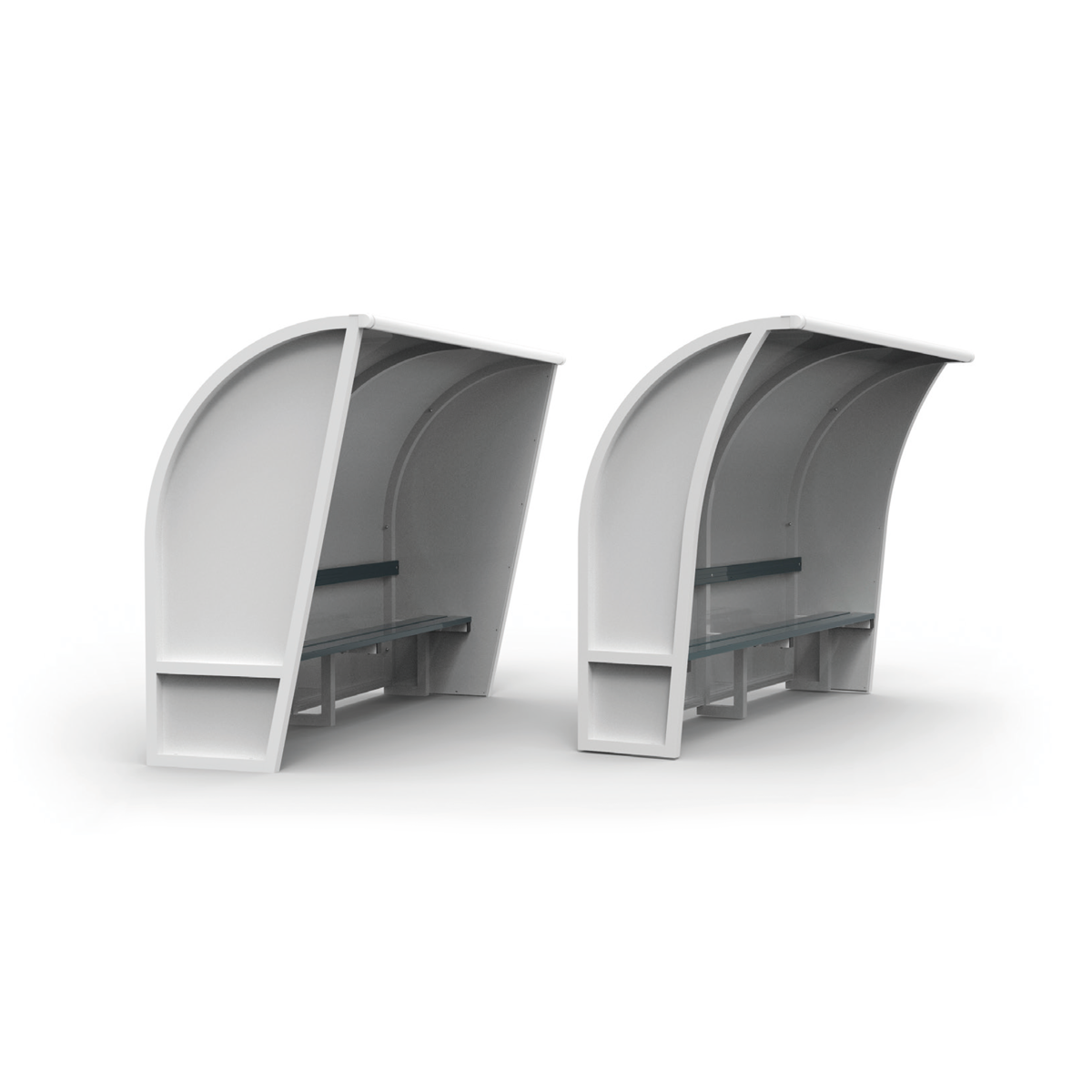 Jeu de 2 roues de déplacement pour abris de touche monobloc