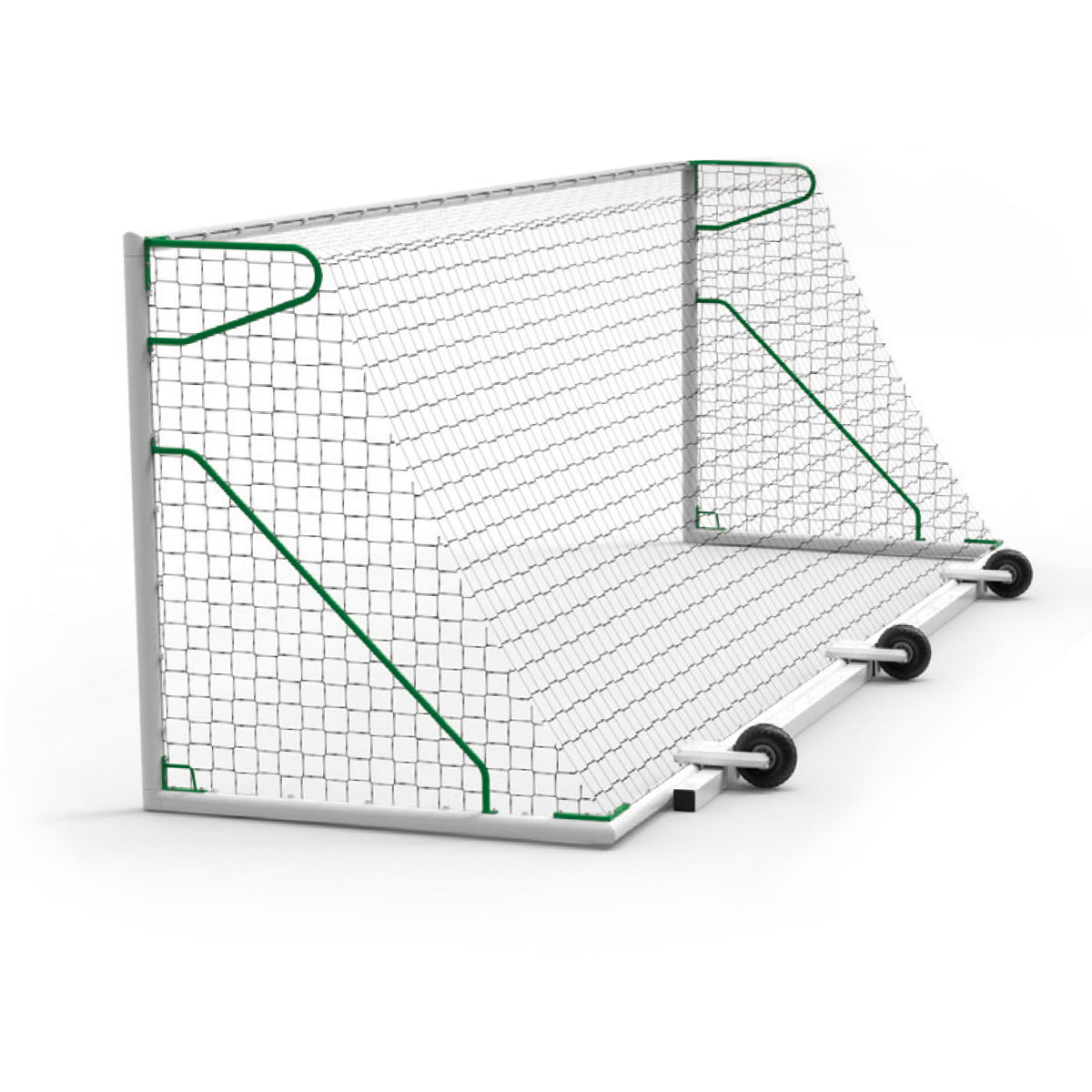 Jeu de 2 roues escamotables pour buts déjà lestés