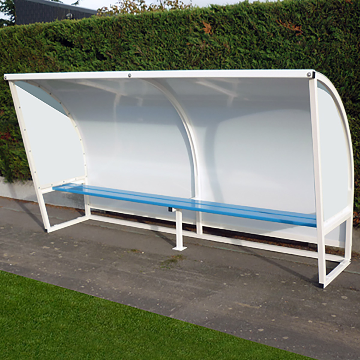 Abris de touche en aluminium plastifié blanc Haut. 2M - 1m