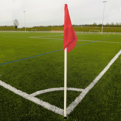 Jeu de 4 poteaux de corner articulés avec 4 fanions