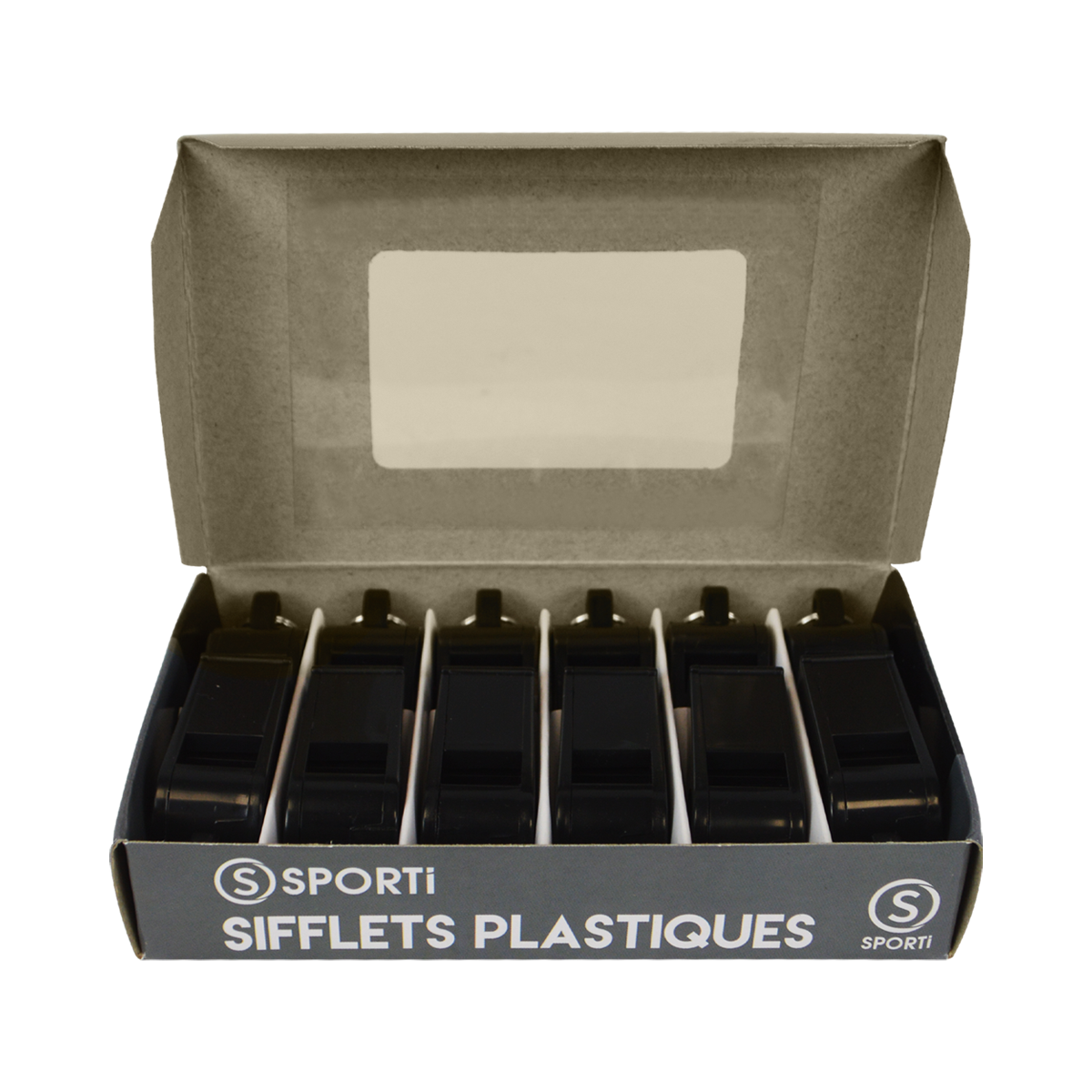 Boite de 12 sifflets plastique