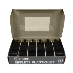 Boite de 12 sifflets plastique