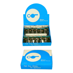 Boite de 12 sifflets acier