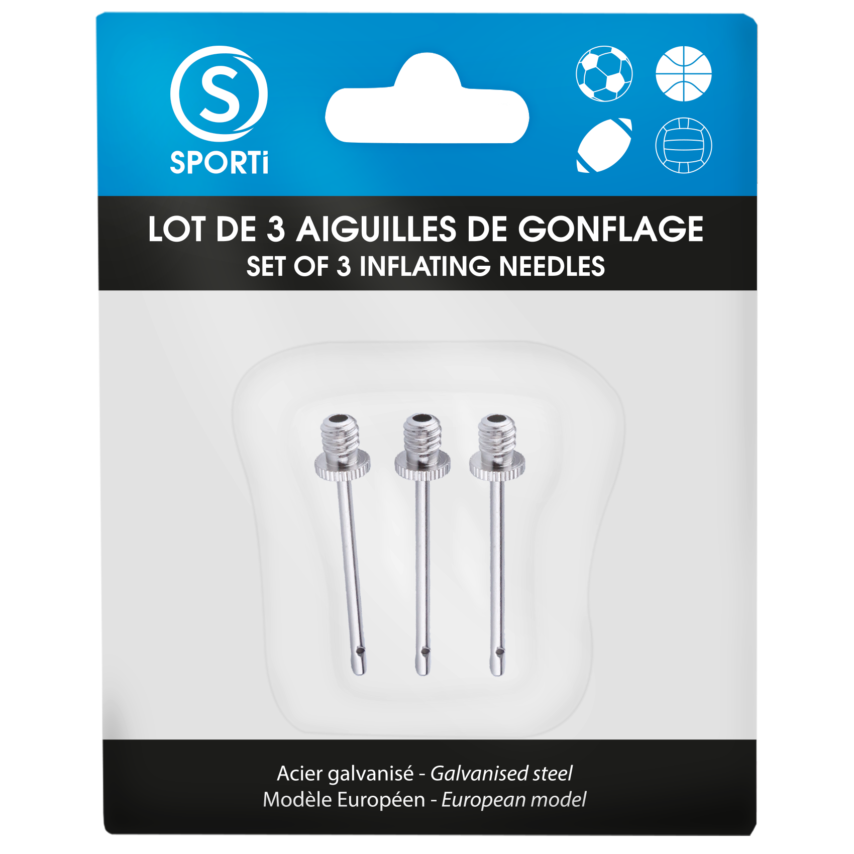 Lot de 3 aiguilles à ballon
