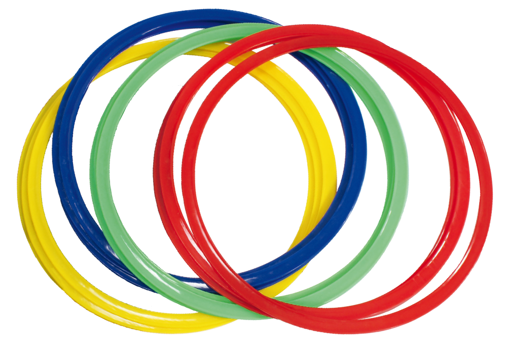 Lot de 12 cerceaux extra-plats assortis diamètre 450 mm