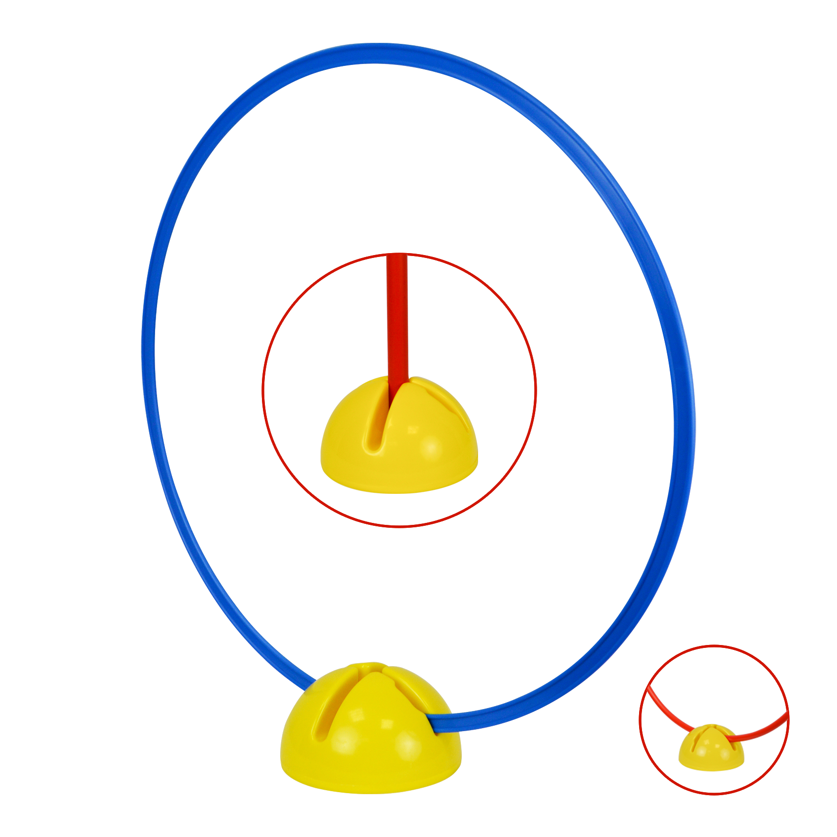 Base multi-fonctions pour jalons, cerceaux ronds et plats