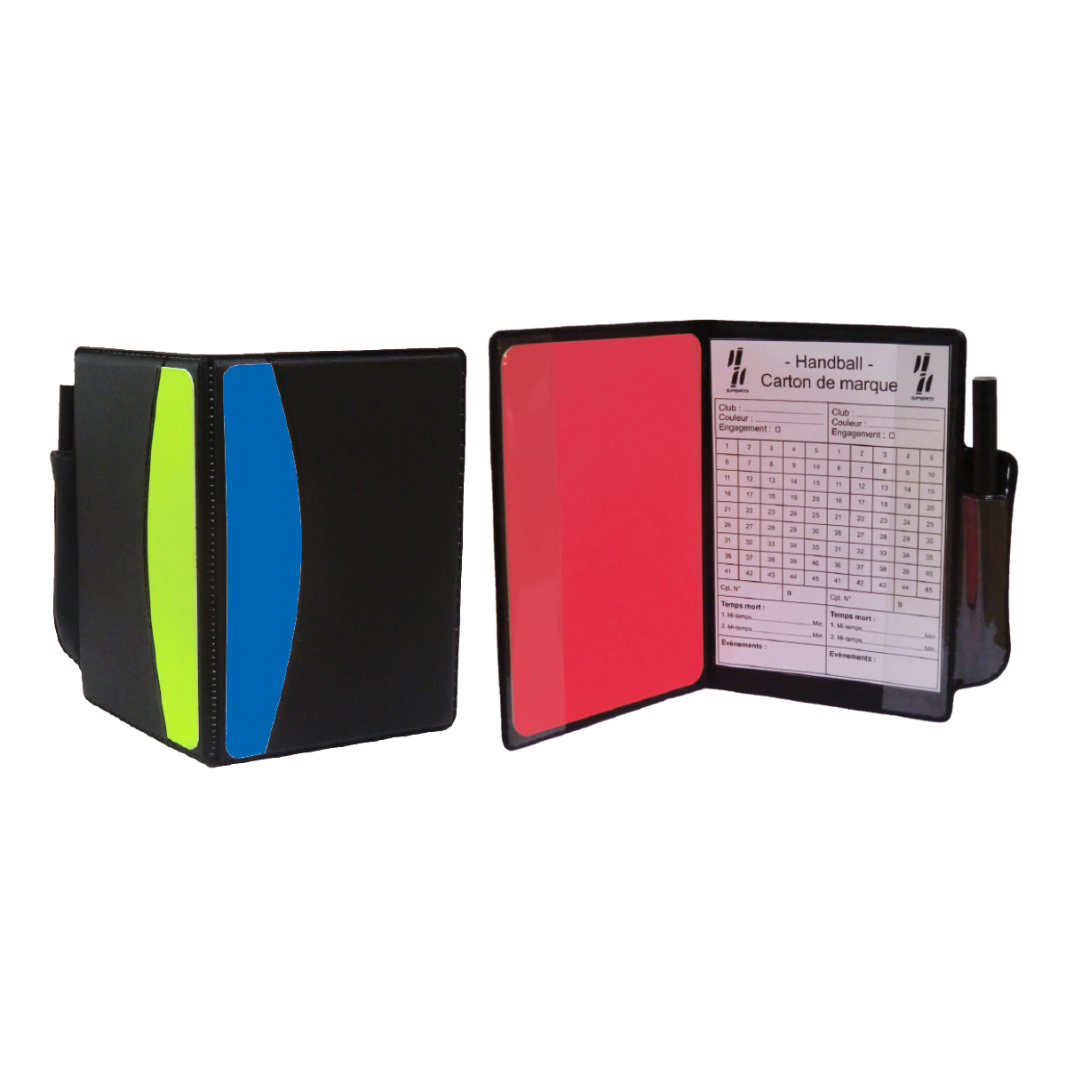 Set arbitrage handball et carnet de cartes d'arbitrage