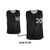 Lot de 5 chasubles réversibles numérotées (N° 16 à 20)