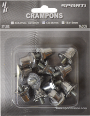 Crampons cylindriques Alu (Sachet de 100 crampons alu / 16 mm)