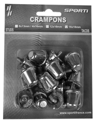 Crampons coniques Alu (Blister de 16 crampons alu / 18 mm)
