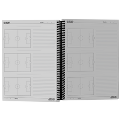 Carnet coach à spirale football A4