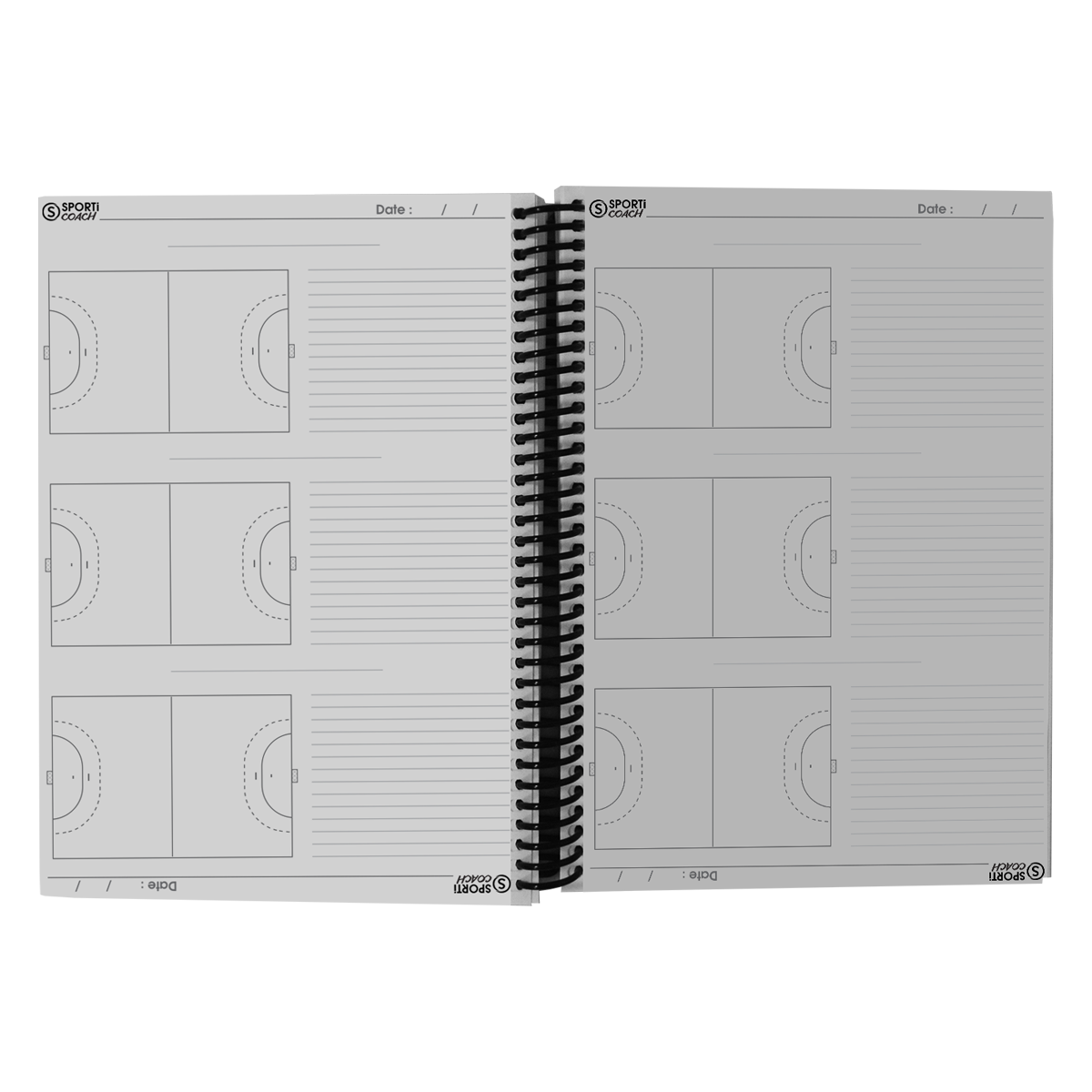 Carnet coach à spirales handball A4