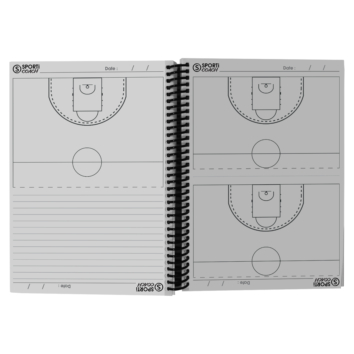 Carnet coach à spirales basketball A5