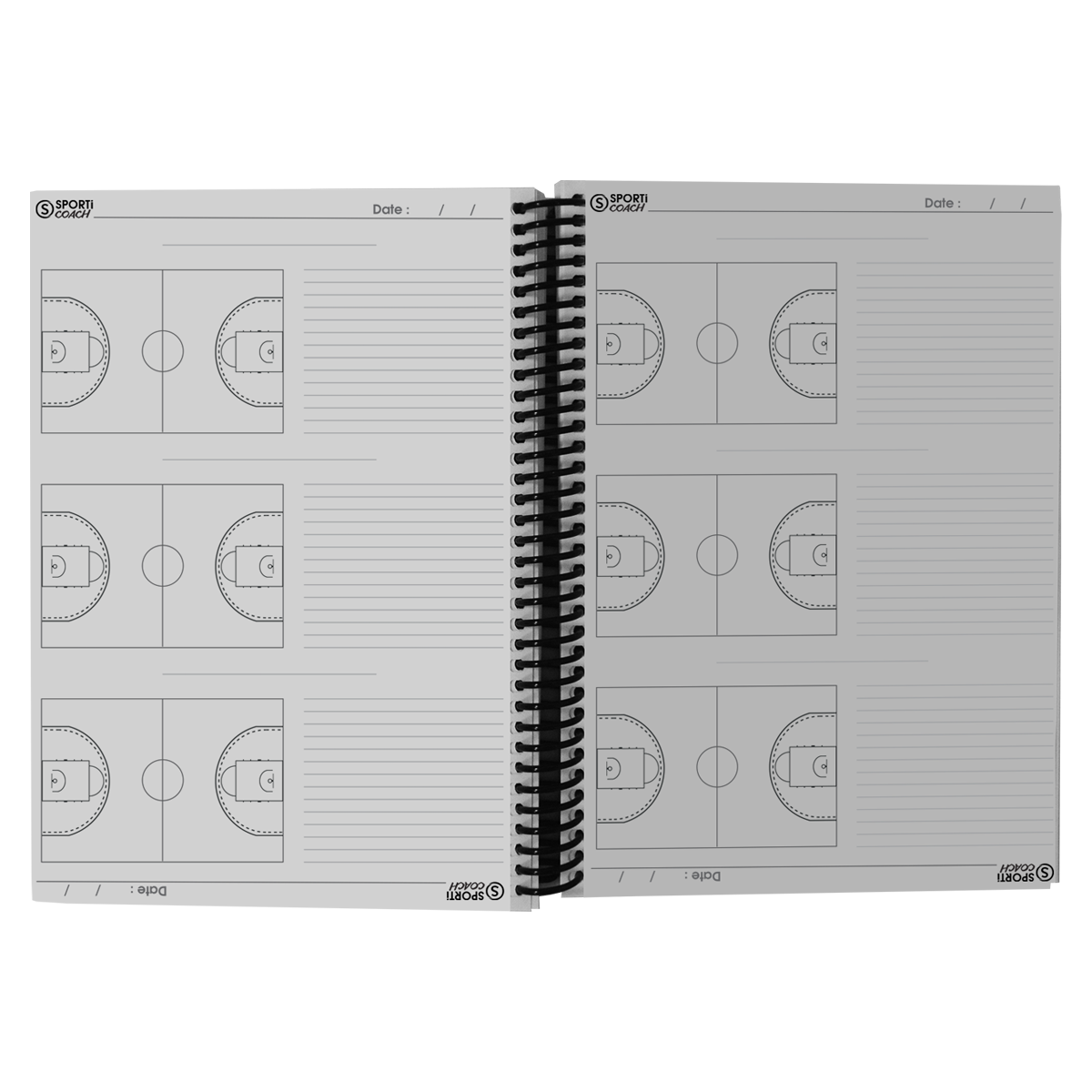 Carnet coach à spirales basketball A4