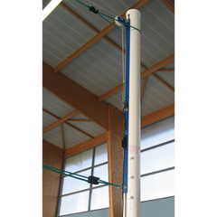 Poteaux de Volley Aluminium Scolaire (La paire) sans fourreaux