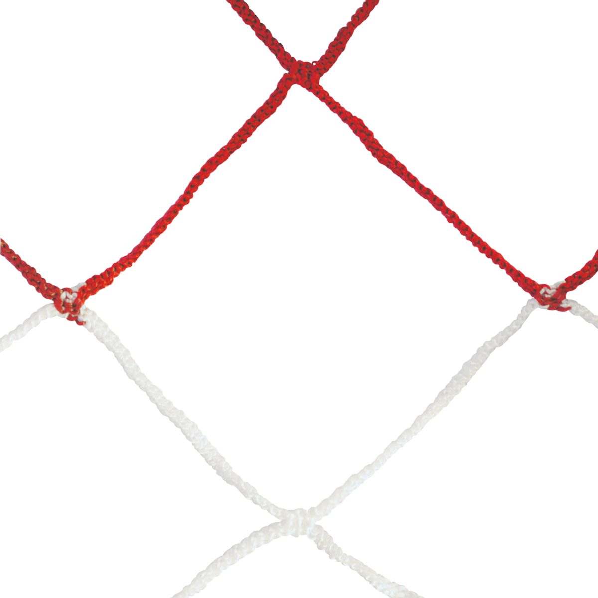 Filet bicolore handball PP tressé 4mm simple maille 100 (la paire)