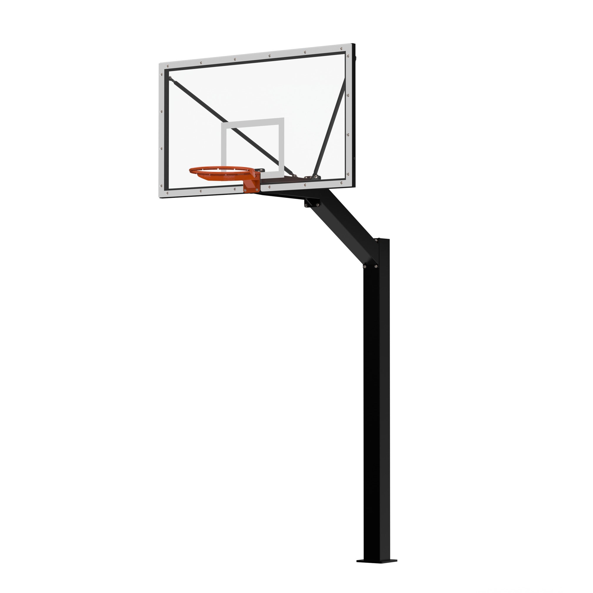 Projection Urban Court Slammer 165 cm avec support. Concours de ring de basket