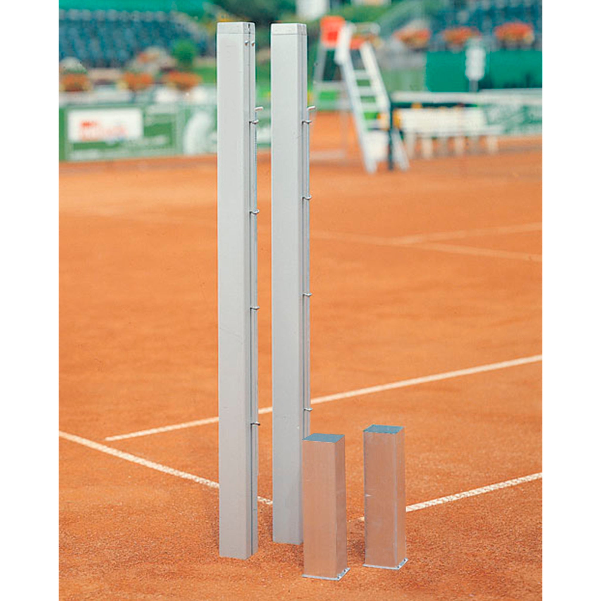 Poteau de tennis avec fixation filet