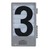 Cassette à numéros séparés, chiffres noir / rouge