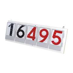 Cassette à numéros séparés, chiffres noir / rouge