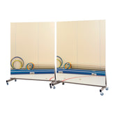 Écran miroir mobile 3x1,8 m, 2 parties