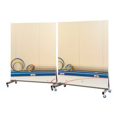 Écran miroir mobile 3x1,8 m, 2 parties