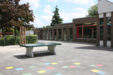 Table de ping-pong béton arrondie