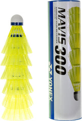 Volants de badminton Yonex Mavis 300 – Jaune (Tube de 6 pièces)