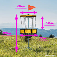 Panier de Disc-Golf eurodisc® Chainwalker mobile – Jaune + Putter offert