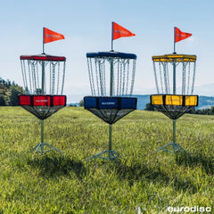 Panier de Disc-Golf eurodisc® Chainwalker mobile – Jaune + Putter offert