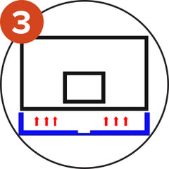 Protection en PVC avec fixation velcro pour panneau de basket – Épaisseur 40 à 55 mm