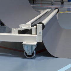 Chariot porte-tapis – enroulement des tapis caoutchouc