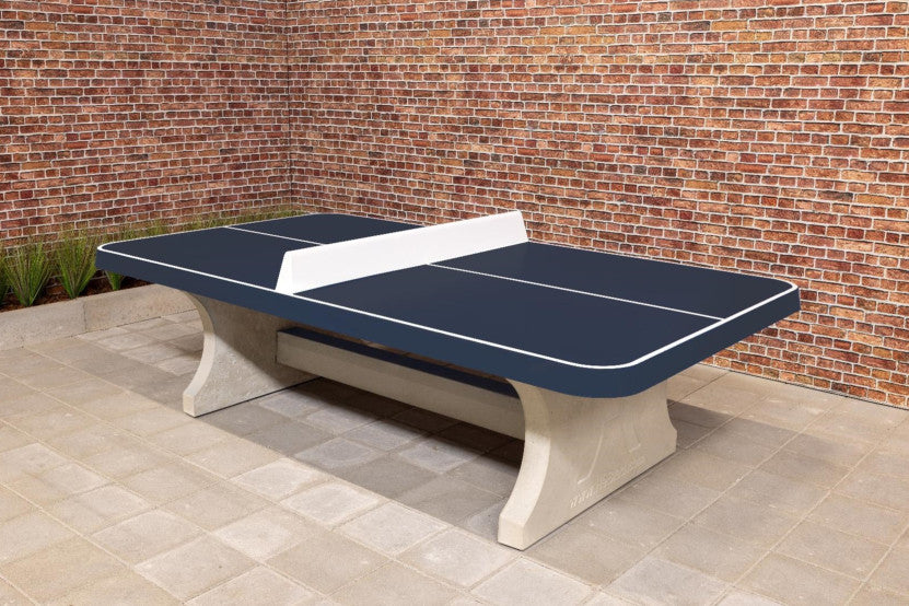 Table de ping-pong béton arrondie
